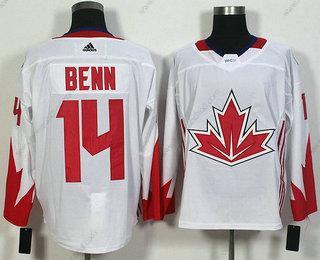 Muž Tým Kanady #14 Jamie Benn Bílý 2016 World Cup Of Hokejový Game Dres