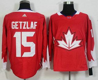 Muž Tým Kanady #15 Ryan Getzlaf Červené 2016 World Cup Of Hokejový Game Dres