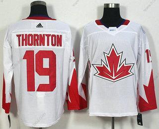 Muž Tým Kanady #19 Joe Thornton Bílý 2016 World Cup Of Hokejový Game Dres