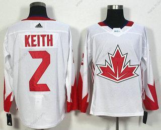 Muž Tým Kanady #2 Duncan Keith Bílý 2016 World Cup Of Hokejový Game Dres