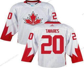 Muž Tým Kanady #20 John Tavares Bílý 2016 World Cup Sešitý NHL Dres