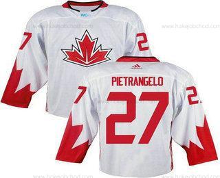 Muž Tým Kanady #27 Alex Pietrangelo Bílý 2016 World Cup Sešitý NHL Dres