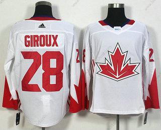 Muž Tým Kanady #28 Claude Giroux Bílý 2016 World Cup Of Hokejový Game Dres