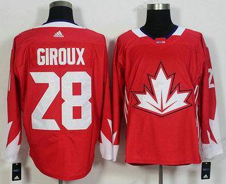 Muž Tým Kanady #28 Claude Giroux Červené 2016 World Cup Of Hokejový Game Dres