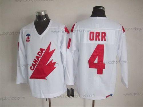 Muž Tým Kanady #4 Bobby Orr 1991 Olympic Bílý CCM Vintage Dres