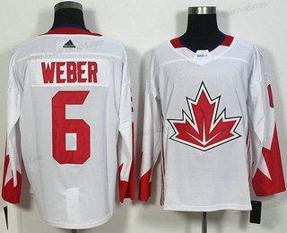 Muž Tým Kanady #6 Shea Weber Bílý 2016 World Cup Of Hokejový Game Dres