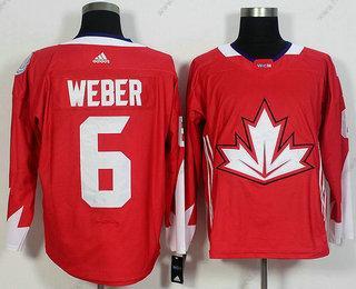 Muž Tým Kanady #6 Shea Weber Červené 2016 World Cup Of Hokejový Game Dres