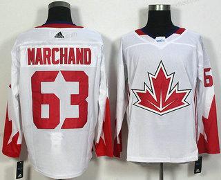 Muž Tým Kanady #63 Brad Marchand Bílý 2016 World Cup Of Hokejový Game Dres