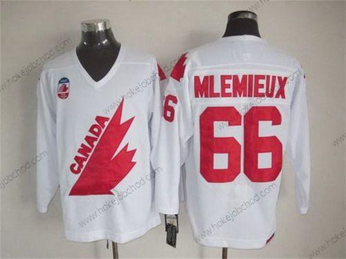 Muž Tým Kanady #66 Mario Lemieux 1991 Olympic Bílý CCM Vintage Dres