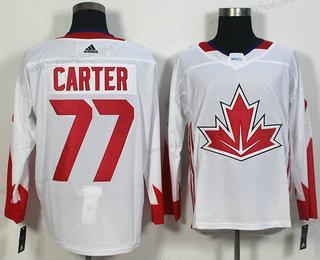 Muž Tým Kanady #77 Jeff Carter Bílý 2016 World Cup Of Hokejový Game Dres