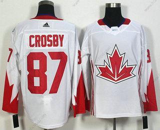 Muž Tým Kanady #87 Sidney Crosby Bílý 2016 World Cup Of Hokejový Game Dres