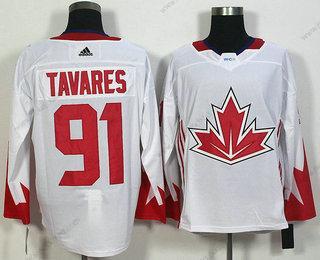 Muž Tým Kanady #91 John Tavares Bílý 2016 World Cup Of Hokejový Game Dres