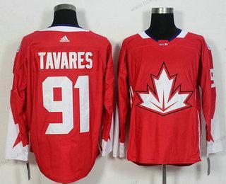 Muž Tým Kanady #91 John Tavares Červené 2016 World Cup Of Hokejový Game Dres