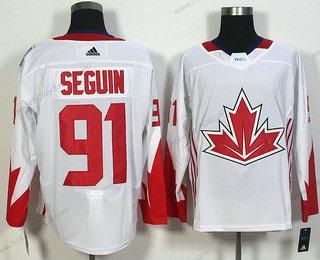 Muž Tým Kanady #91 Tyler Seguin Bílý 2016 World Cup Of Hokejový Game Dres