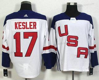 Muž Tým USA #17 Ryan Kesler Bílý 2016 World Cup Of Hokejový Game Dres