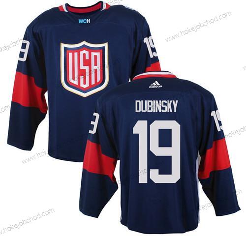 Muž Tým USA #19 Brandon Dubinsky Námořnictvo Modrý 2016 World Cup Of Hokejový Game Dres