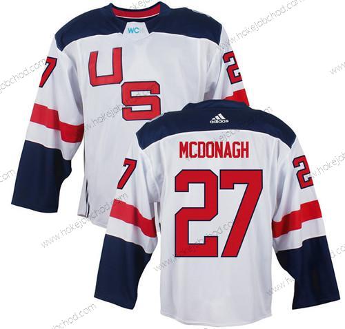 Muž Tým USA #27 Ryan Mcdonagh Bílý 2016 World Cup Of Hokejový Game Dres