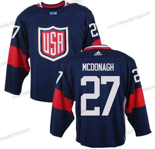 Muž Tým USA #27 Ryan Mcdonagh Námořnictvo Modrý 2016 World Cup Of Hokejový Game Dres