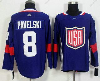 Muž Tým USA #8 Joe Pavelski Námořnictvo Modrý 2016 World Cup Of Hokejový Game Dres