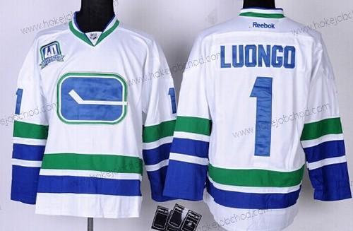 Muž Vancouver Canucks #1 Roberto Luongo Bílý Alternativní Dres