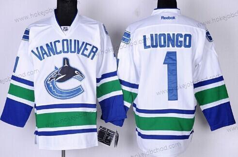 Muž Vancouver Canucks #1 Roberto Luongo Bílý Dres