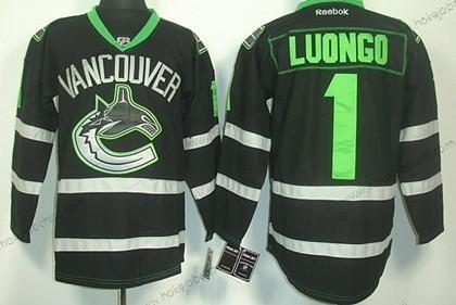 Muž Vancouver Canucks #1 Roberto Luongo Černá Ice Dres