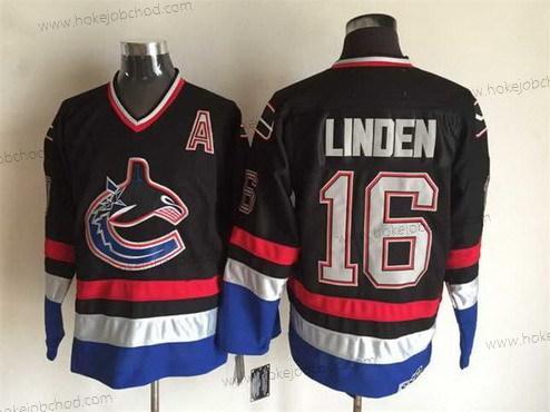 Muž Vancouver Canucks #16 Trevor Linden 2003-04 Černá CCM Vintage Dres