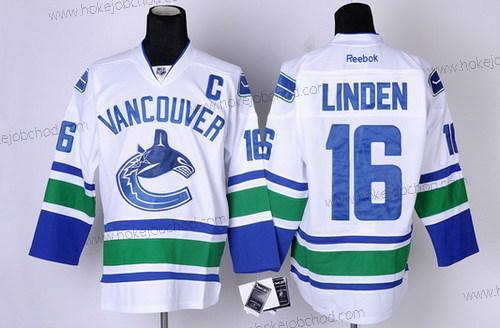 Muž Vancouver Canucks #16 Trevor Linden Bílý Dres