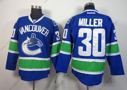 Muž Vancouver Canucks #30 Ryan Miller Modrý Dres