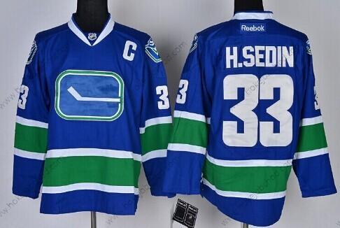 Muž Vancouver Canucks #33 Henrik Sedin Modrý Alternativní Dres