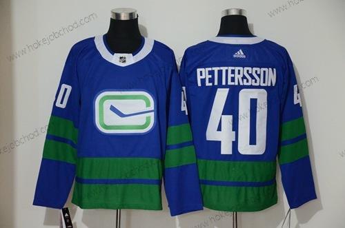 Muž Vancouver Canucks #40 Elias Pettersson Modrý Náhradní Autentické Sešitý Hokejový Dres