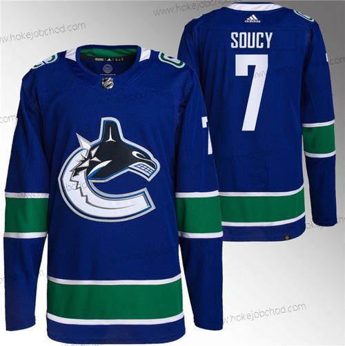 Muž Vancouver Canucks #7 Carson Soucy Modrý Sešitý Dres