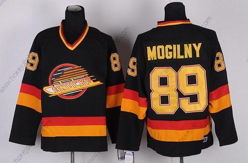 Muž Vancouver Canucks #89 Mogiliny Černá Retro CCM Dres