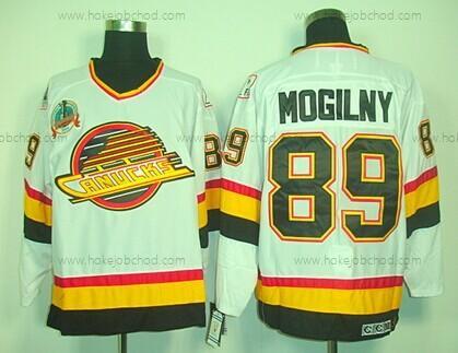 Muž Vancouver Canucks #89 Mogilny Bílý Retro CCM Dres