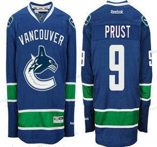 Muž Vancouver Canucks #9 Brandon Prust Domácí Modrý NHL Reebook Dres