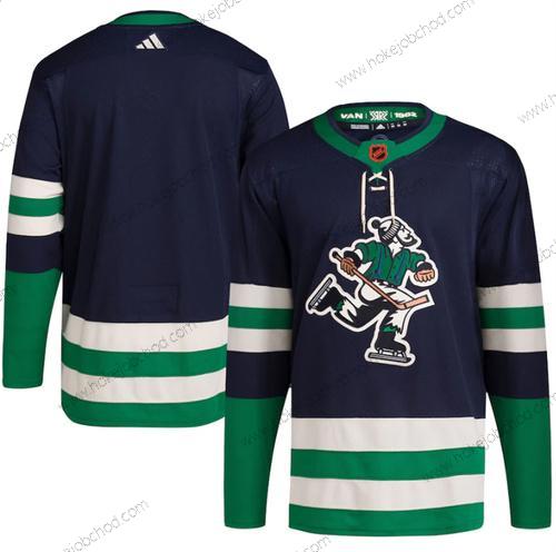 Muž Vancouver Canucks Prázdný Námořnictvo 2022 Obrácený Retro Sešitý Dres