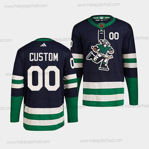 Muž Vancouver Canucks Přizpůsobené Námořnictvo 2022 Obrácený Retro Sešitý Dres