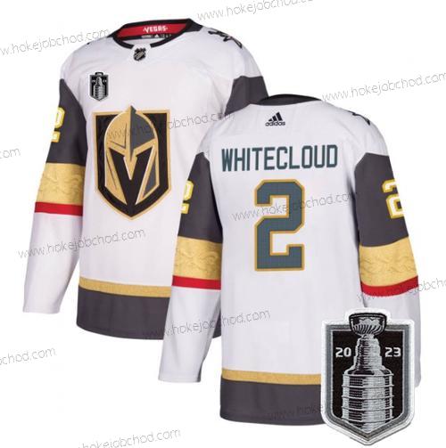 Muž Vegas Golden Knights #2 Zach Bílýcloud Bílý 2023 Stanley Cup Final Sešitý Dres