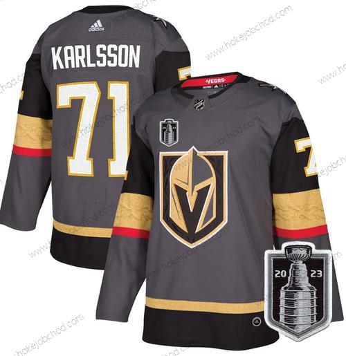 Muž Vegas Golden Knights #71 William Karlsson Šedá 2023 Stanley Cup Final Sešitý Dres