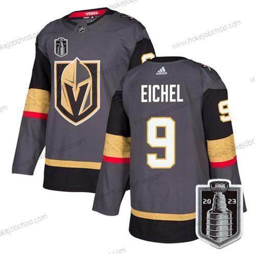 Muž Vegas Golden Knights #9 Jack Eichel Šedá 2023 Stanley Cup Final Sešitý Dres