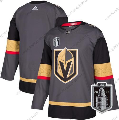 Muž Vegas Golden Knights Prázdný Šedá 2023 Stanley Cup Final Sešitý Dres