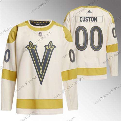 Muž Vegas Golden Knights Přizpůsobené Active Hráč Krémová 2024 Zimní Klasický Breakaway Sešitý Dres