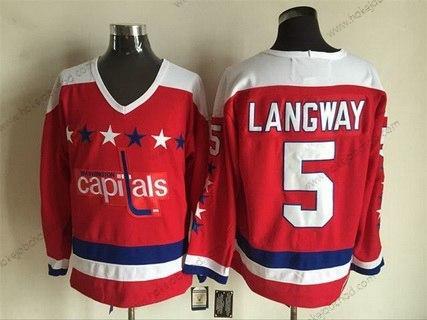 Muž Washington Capitals #5 Rod Langway 1987-88 Červené CCM Vintage Dres