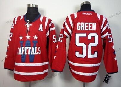 Muž Washington Capitals #52 Mike Zelená 2015 Zimní Klasický Červené Dres