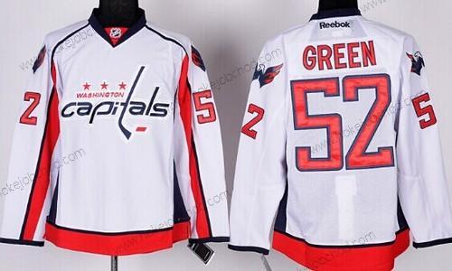 Muž Washington Capitals #52 Mike Zelená Bílý Dres