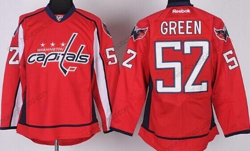 Muž Washington Capitals #52 Mike Zelená Červené Dres