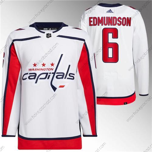 Muž Washington Capitals #6 Joel Edmundson Bílý Sešitý Dres