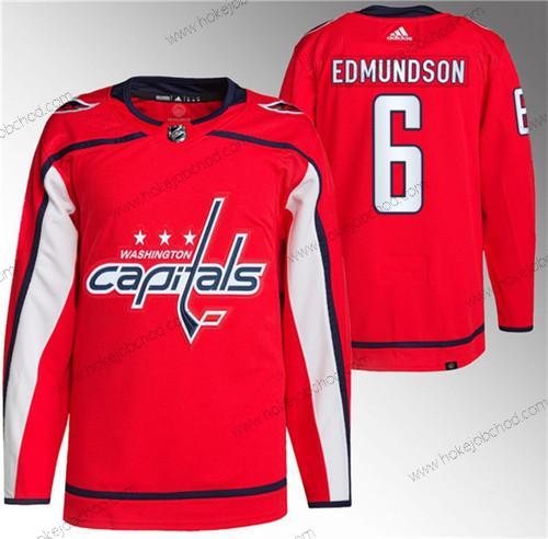 Muž Washington Capitals #6 Joel Edmundson Červené Sešitý Dres