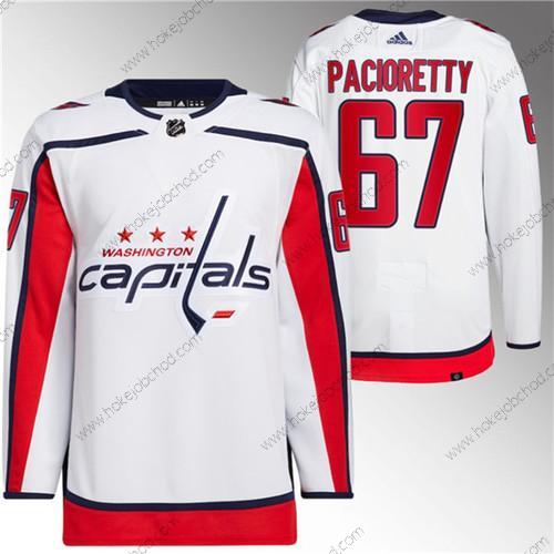 Muž Washington Capitals #67 Max Pacioretty Bílý Sešitý Dres