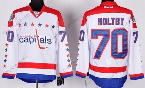 Muž Washington Capitals #70 Braden Holtby Bílý Alternativní Dres